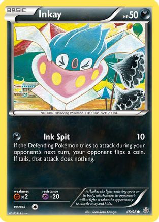 Inkay 045  - Reverse Holofoil XY  Ancient Origins - Common