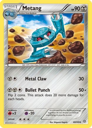 Metang  - Reverse Holofoil XY  Ancient Origins - Uncommon