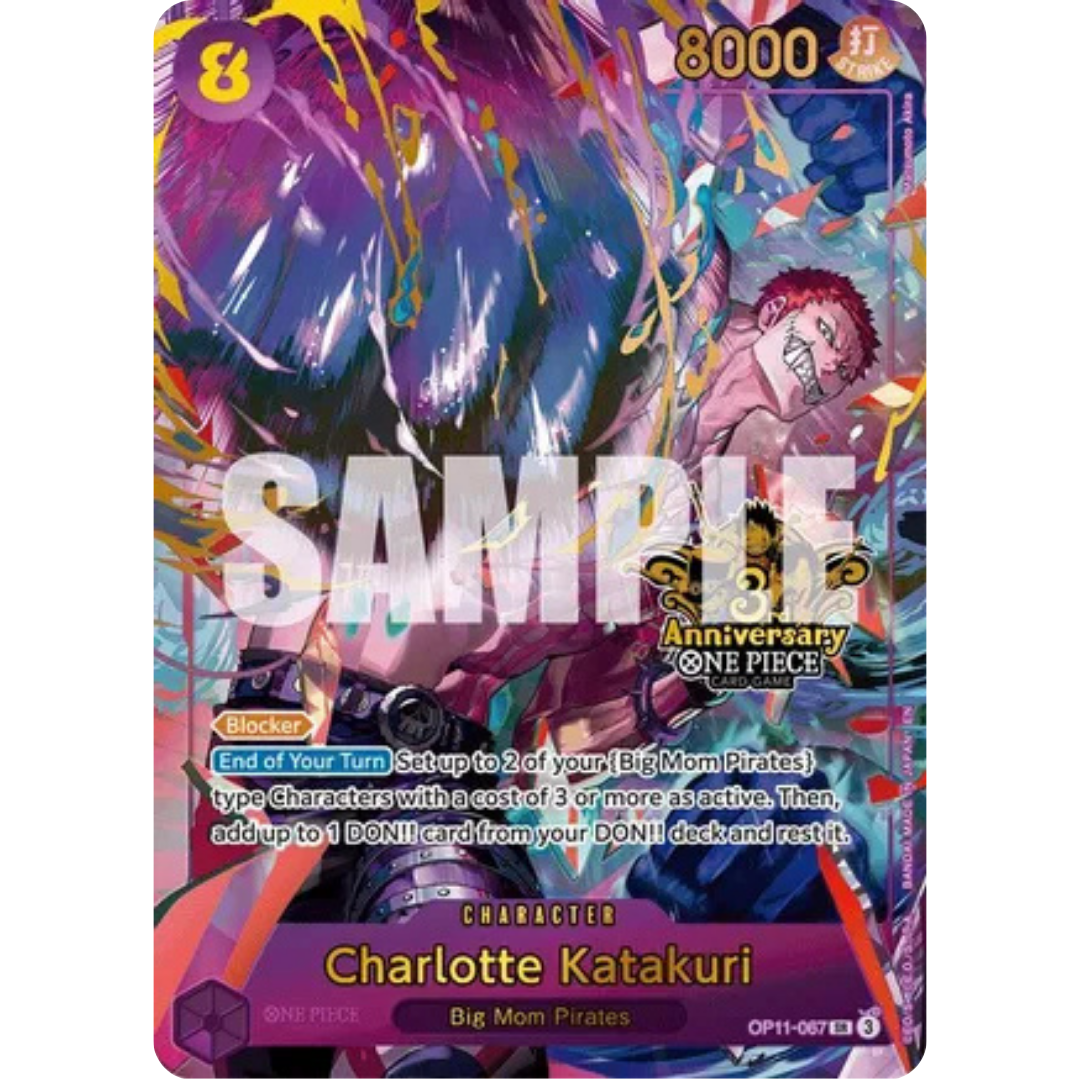 Charlotte Katakuri (Japanese Version 3rd Anniversary Set) (OP11-067) - One Piece Promotion Cards Foil
