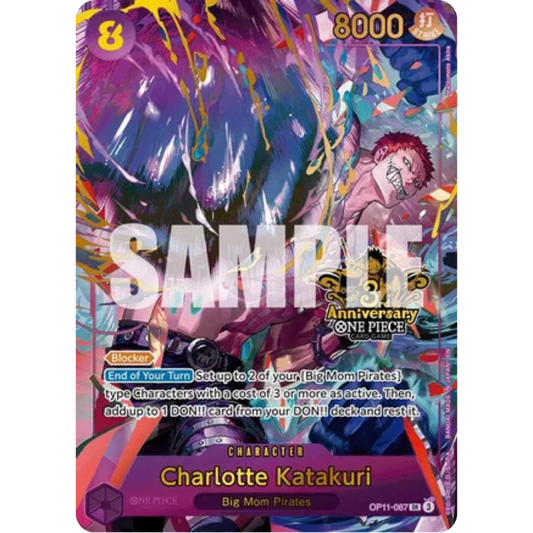 Charlotte Katakuri (Japanese Version 3rd Anniversary Set) (OP11-067) - One Piece Promotion Cards Foil