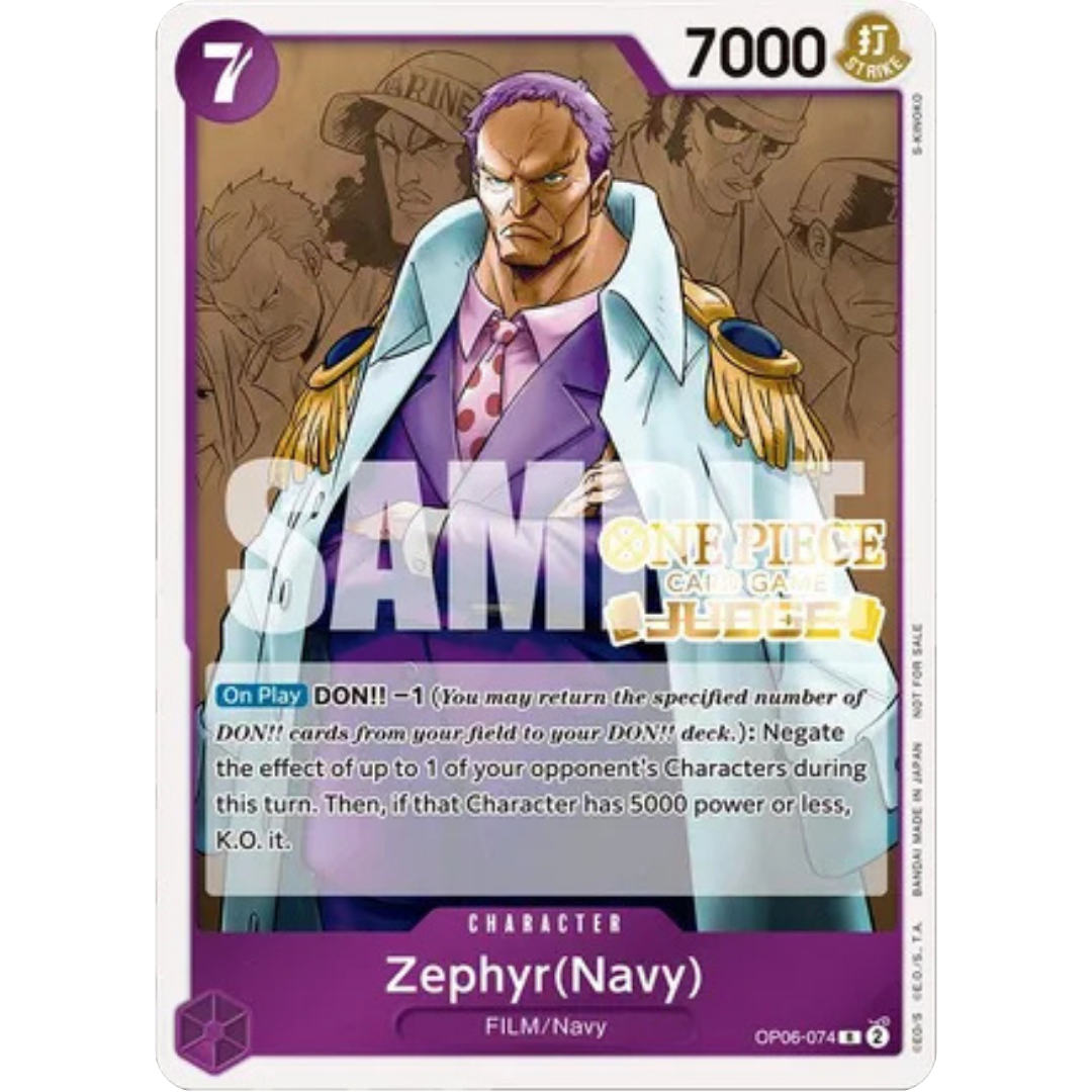 Zephyr (Navy) (Judge Pack Vol. 4) (OP06-074) - One Piece Promotion Cards Foil