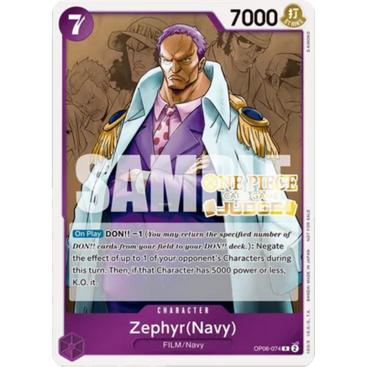Zephyr (Navy) (Judge Pack Vol. 4) (OP06-074) - One Piece Promotion Cards Foil