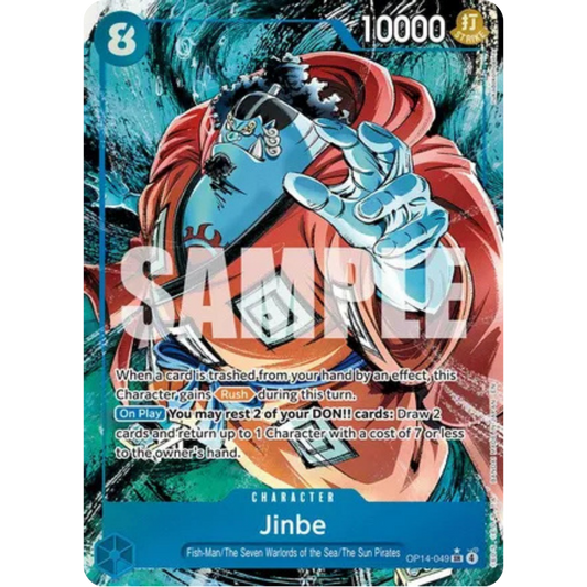 Jinbe - OP14-049 (Alternate Art) (OP14-049) - The Azure Sea's Seven Foil