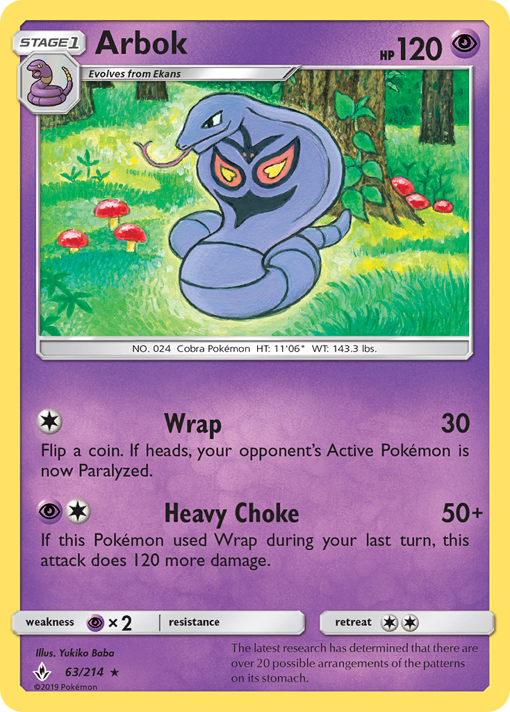 Arbok 063  SM  Unbroken Bonds - Rare