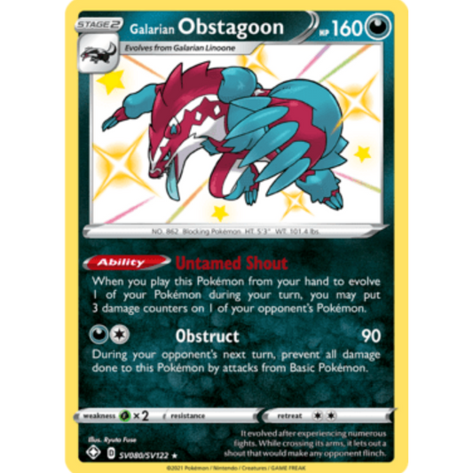 Galarian Obstagoon (SV080/SV122) [Sword & Shield: Shining Fates]