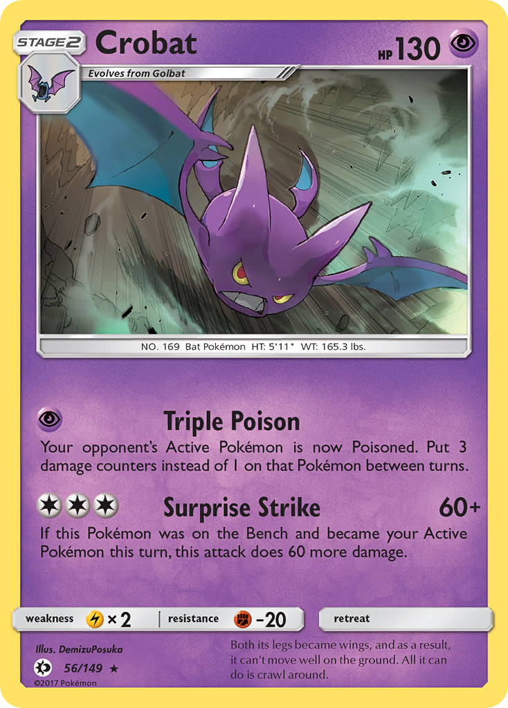 Crobat 056  - Holofoil SM Base Set - Holo Rare