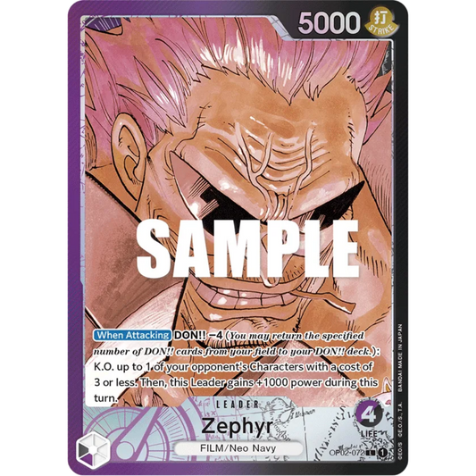 Zephyr (Alternate Art) (OP02-072) - Paramount War Foil