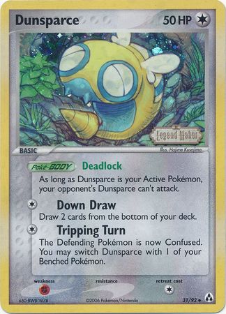 Dunsparce  - Reverse Holofoil Legend Maker - Uncommon