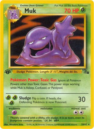 Muk (28) 028  - Unlimited Fossil - Rare