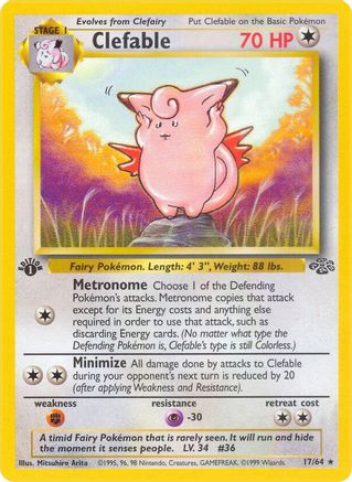 Clefable (17) 017  - Unlimited Jungle - Rare