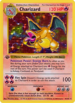 Charizard  Base Set Shadowless - Holo Rare
