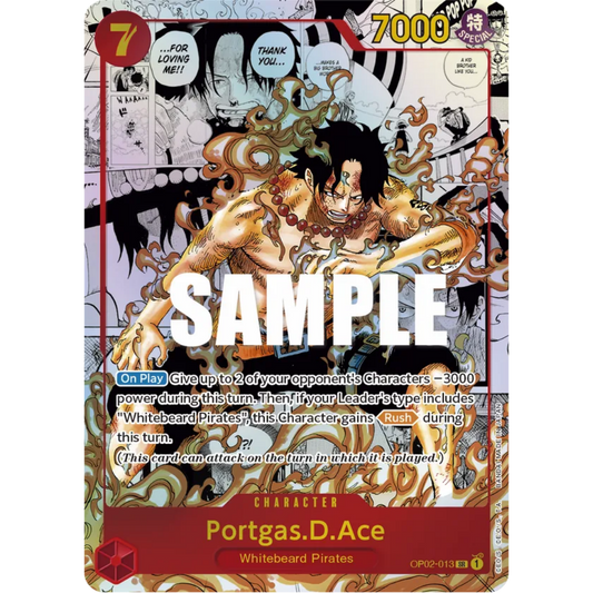 Portgas.D.Ace (Parallel) (Manga) (Alternate Art) (OP02-013) - Paramount War Foil