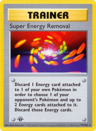Super Energy Removal 079/102  - Unlimited Base Set Shadowless - Rare