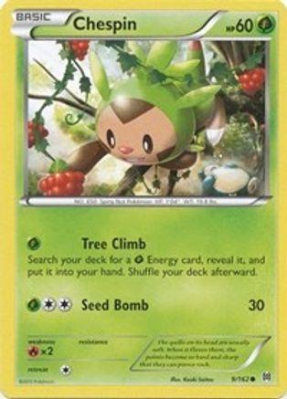 Chespin (9) 009  - Reverse Holofoil XY  BREAKthrough - Common