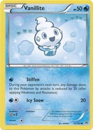 Vanillite 043  - Reverse Holofoil XY  BREAKthrough - Common