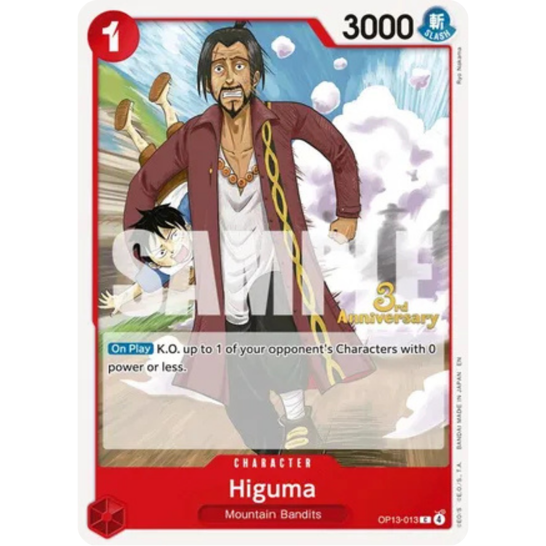 Higuma (OP13-013) - Carrying On His Will: 3rd Anniversary Tournament Cards