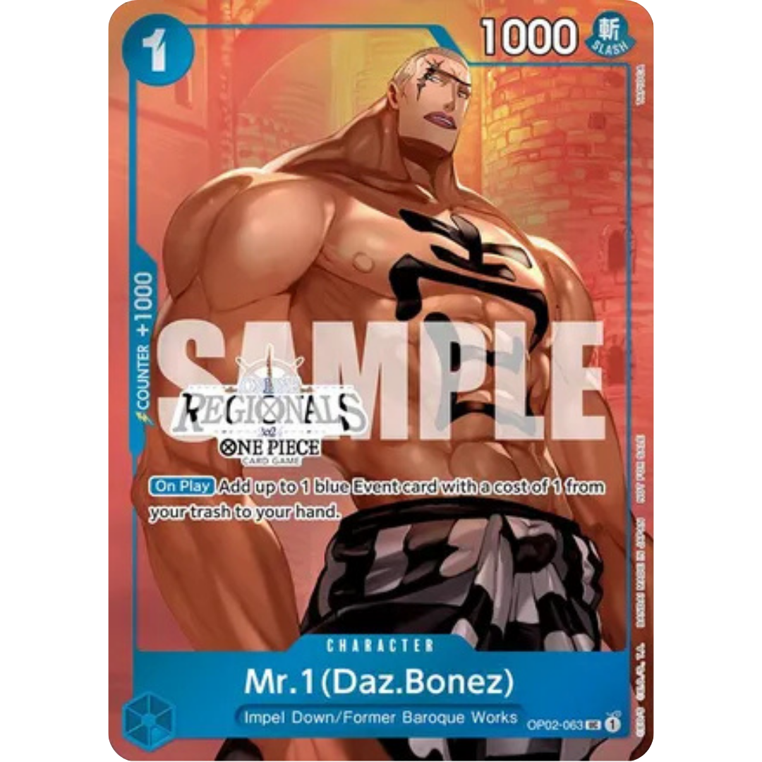 Mr.1 (Daz.Bonez) (Offline Regional 2024 Vol. 3) (OP02-063) - One Piece Promotion Cards