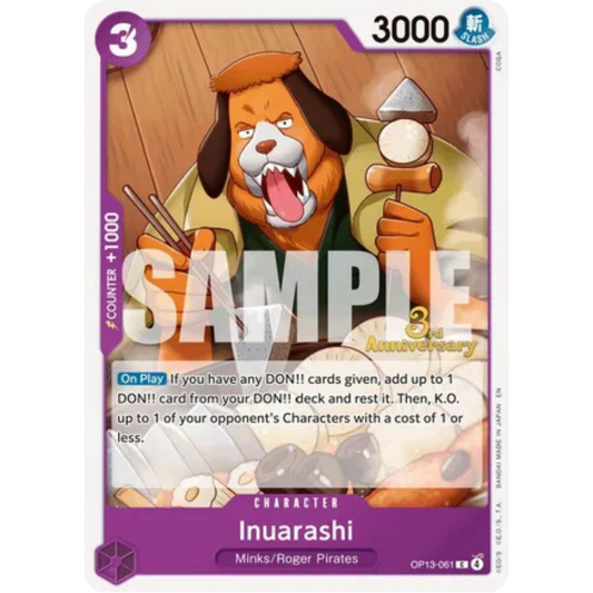 Inuarashi (OP13-061) - Carrying On His Will: 3rd Anniversary Tournament Cards