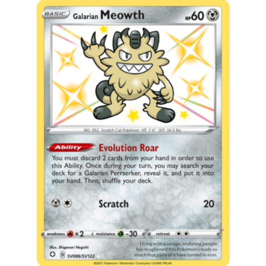 Galarian Meowth (SV086/SV122) [Sword & Shield: Shining Fates]