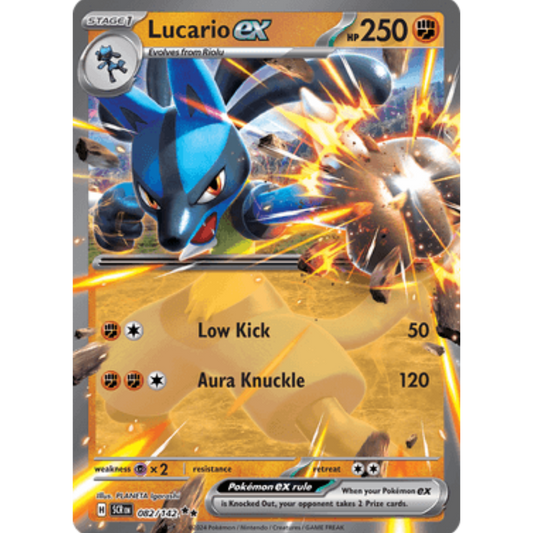 Lucario ex 082/142  - Holofoil SV07 Stellar Crown - Double Rare