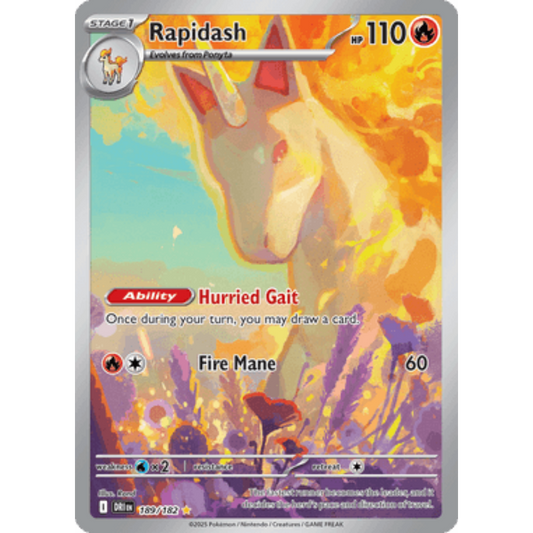 Rapidash 189/182  - Holofoil SV10 Destined Rivals - Illustration Rare