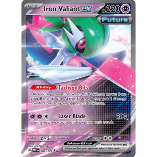 Iron Valiant ex 089/182  - Holofoil SV04 Paradox Rift - Double Rare