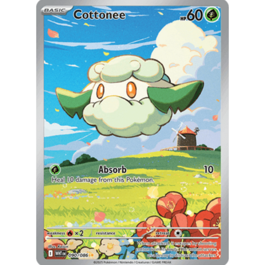 Cottonee 090/086  - Holofoil SV White Flare - Illustration Rare