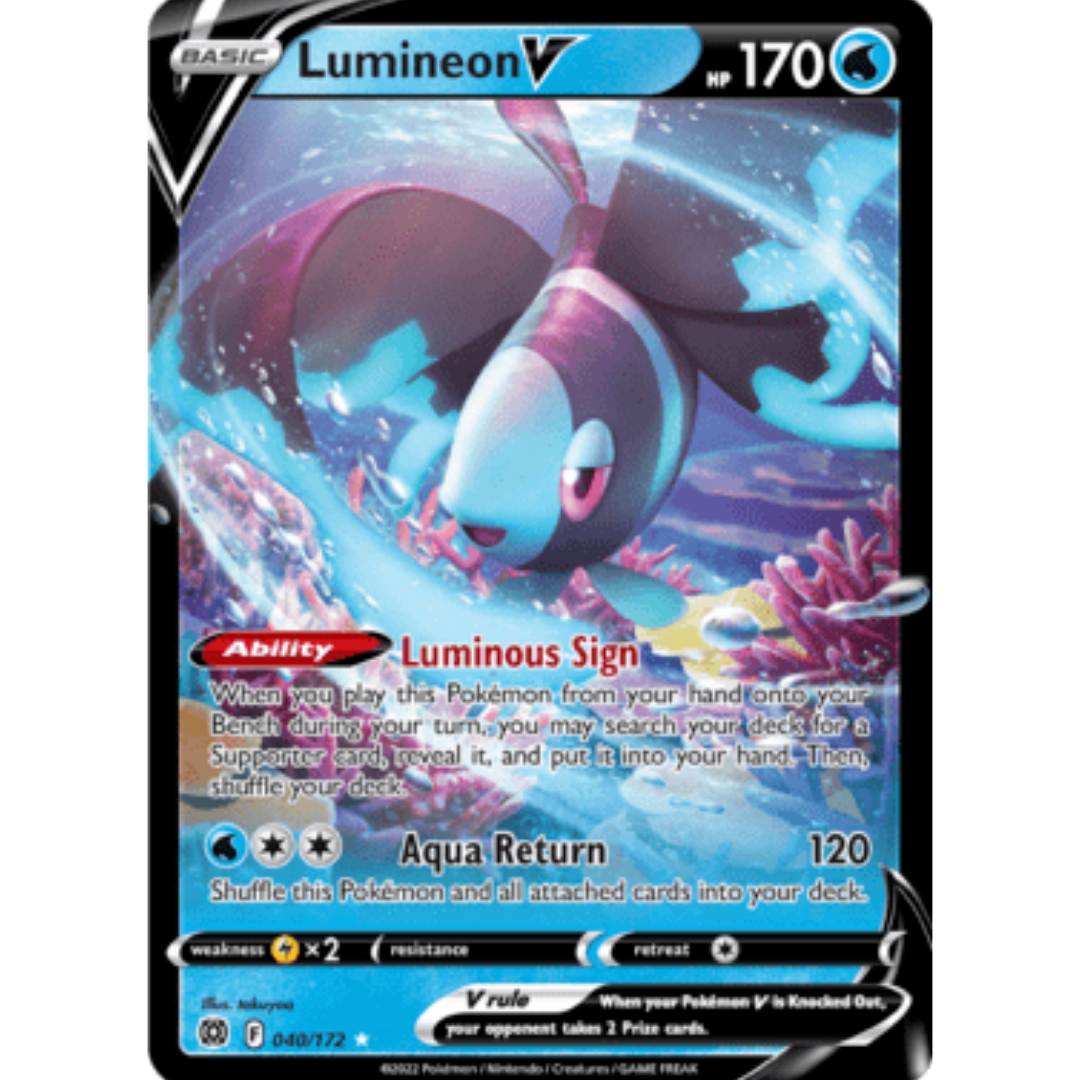 Lumineon V 040  - Holofoil SWSH09 Brilliant Stars - Ultra Rare