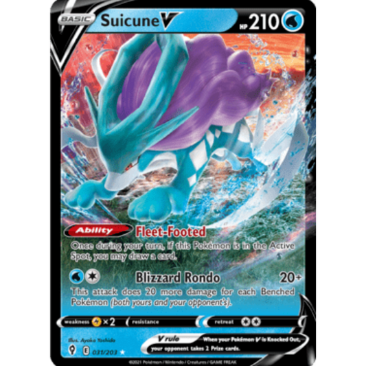 Suicune V (031/203) [Sword & Shield: Evolving Skies]