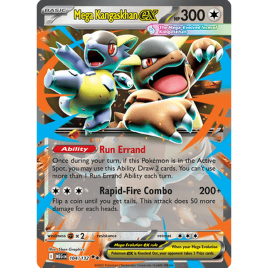 Mega Kangaskhan ex 104/132  - Holofoil ME01 Mega Evolution - Double Rare