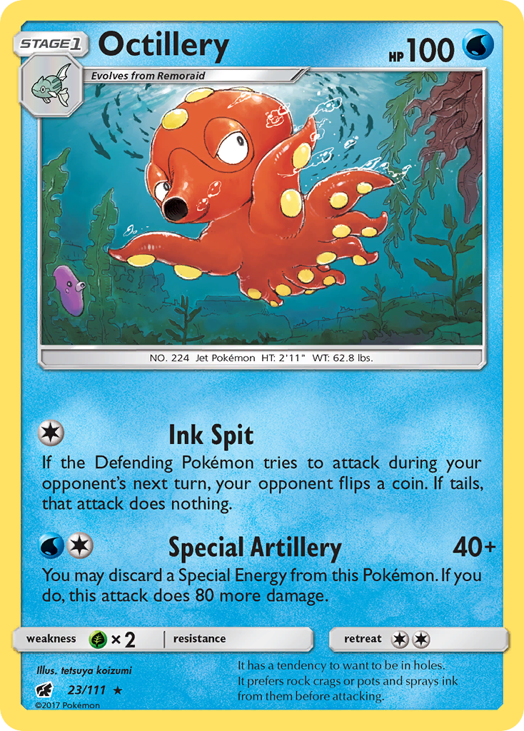 Octillery  SM  Crimson Invasion - Rare