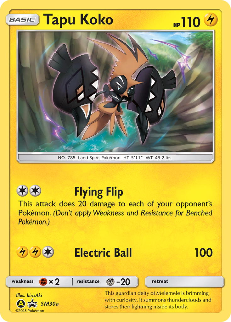 Tapu Koko - SM30a  - Holofoil Alternate Art Promos - Promo