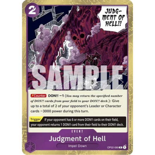 Judgment of Hell (Textured Foil) (OP02-089) - Premium Booster -The Best- Foil