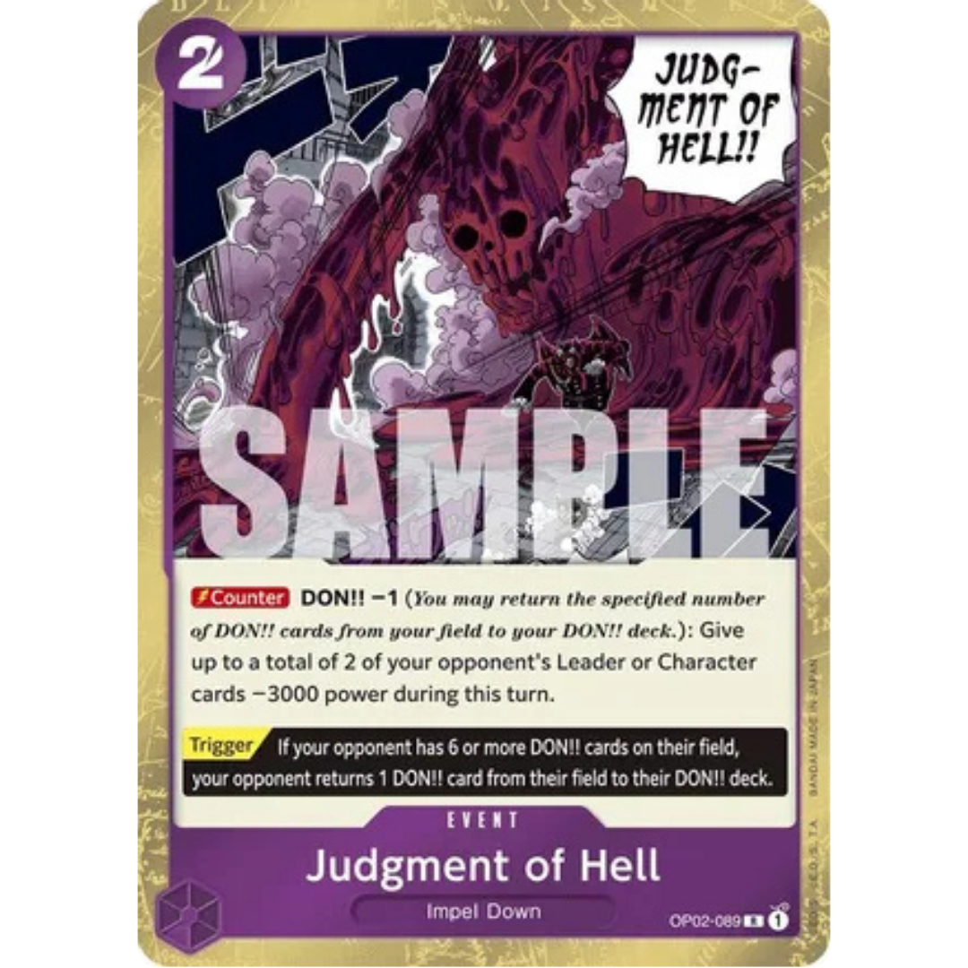 Judgment of Hell (Jolly Roger Foil) (OP02-089) - Premium Booster -The Best- Foil
