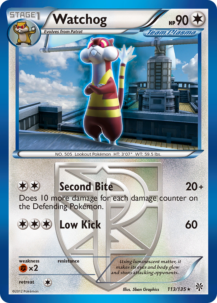 Watchog (Team Plasma) (113)  Plasma Storm - Rare