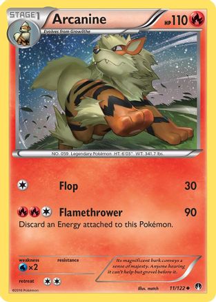 Arcanine 011  - Reverse Holofoil XY  BREAKpoint - Uncommon