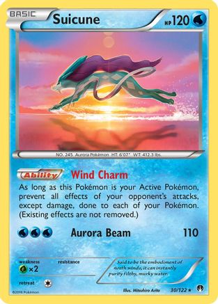 Suicune 030  - Reverse Holofoil XY  BREAKpoint - Holo Rare
