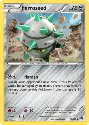 Ferroseed  - Reverse Holofoil XY  BREAKpoint - Common