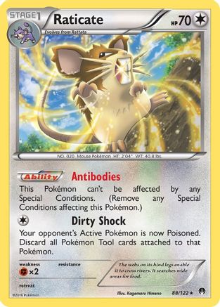 Raticate 088/122  - Reverse Holofoil XY  BREAKpoint - Rare