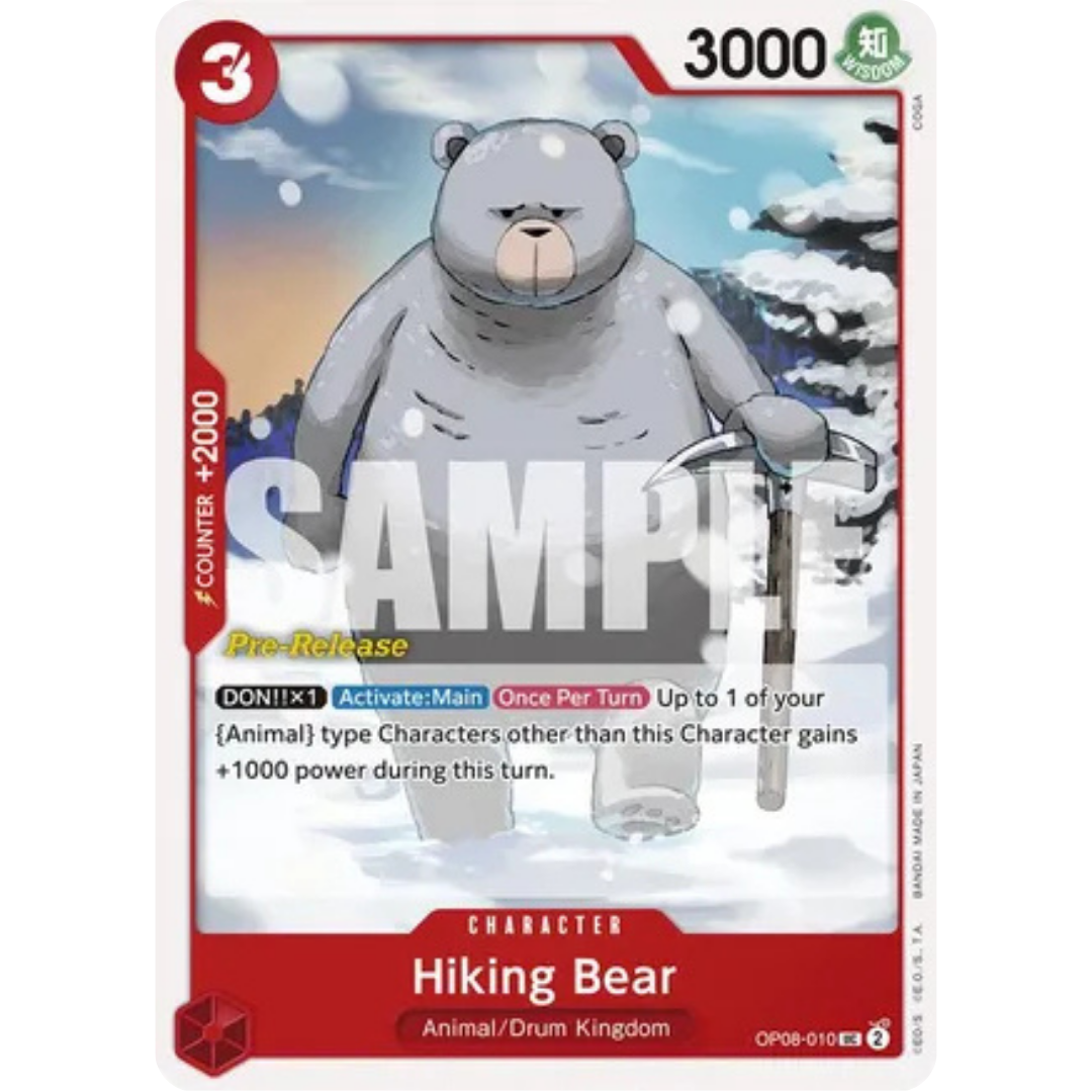 Hiking Bear (OP08-010) - Two Legends Pre-Release Cards