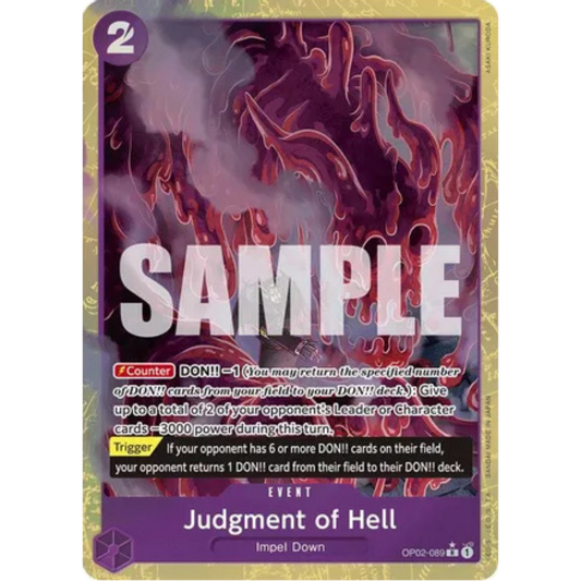 Judgment of Hell (Alternate Art) (OP02-089) - Premium Booster -The Best- Foil