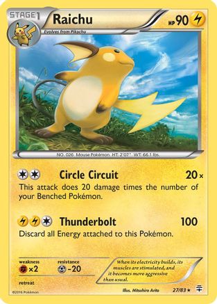Raichu 027  - Reverse Holofoil Generations - Holo Rare