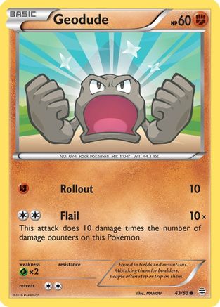 Geodude 043  - Reverse Holofoil Generations - Common