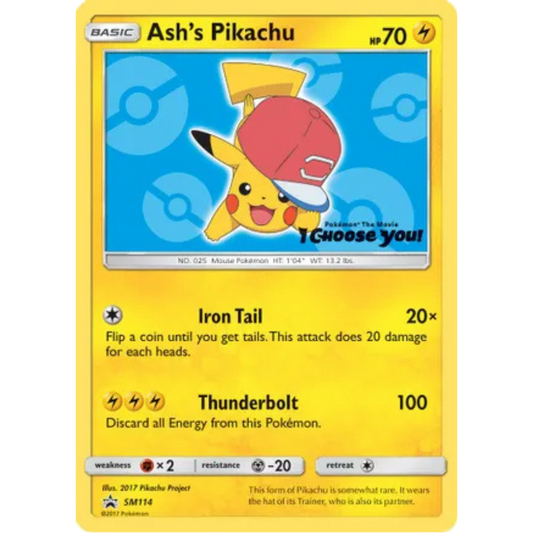 Ash's Pikachu (SM114) [Sun & Moon: Black Star Promos]