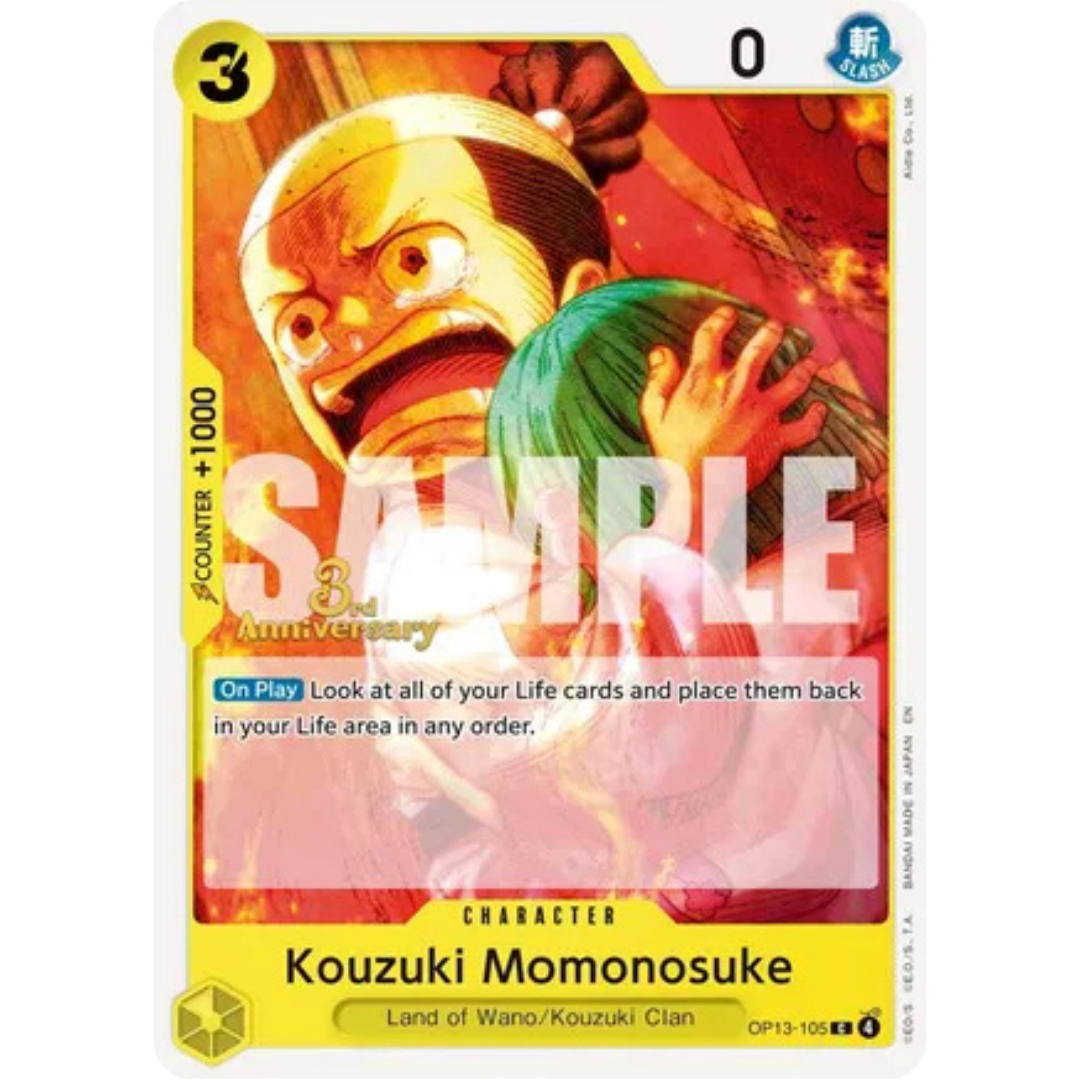 Kouzuki Momonosuke (OP13-105) - Carrying On His Will: 3rd Anniversary Tournament Cards