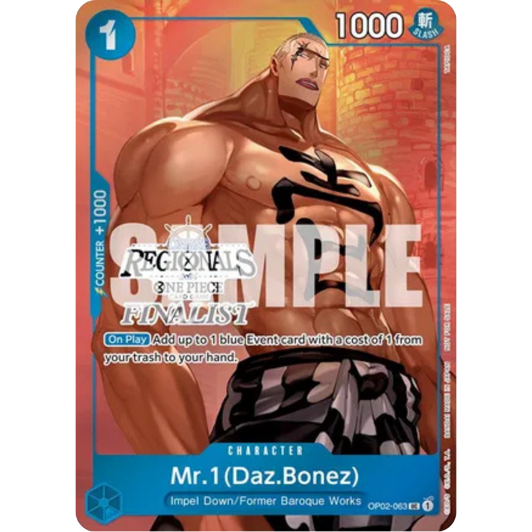 Mr.1 (Daz.Bonez) (Online Regional 2024 Vol. 3) [Finalist] (OP02-063) - One Piece Promotion Cards Foil