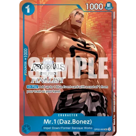 Mr.1 (Daz.Bonez) (Online Regional 2024 Vol. 3) [Finalist] (OP02-063) - One Piece Promotion Cards Foil