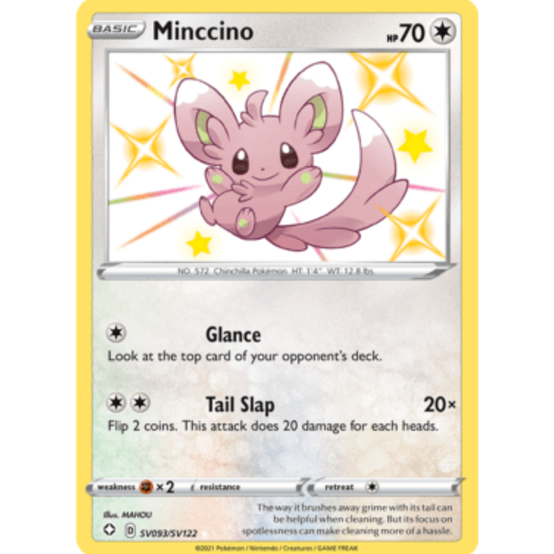 Minccino SV093  - Holofoil Shining Fates Shiny Vault - Shiny Holo Rare