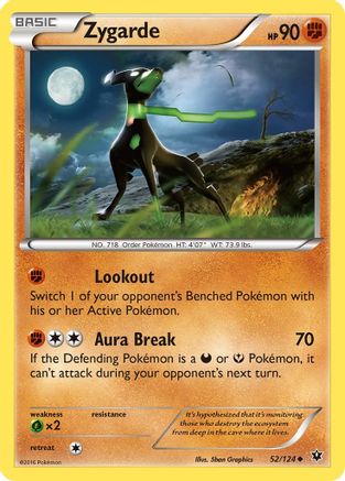 Zygarde (52) 052  - Reverse Holofoil XY  Fates Collide - Uncommon