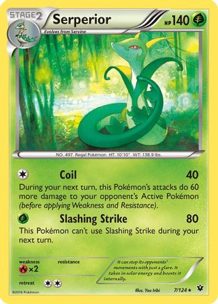Serperior 007  - Reverse Holofoil XY  Fates Collide - Rare